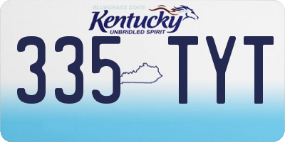 KY license plate 335TYT