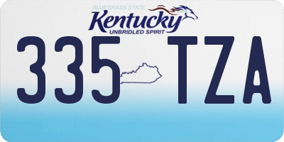 KY license plate 335TZA