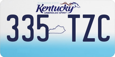 KY license plate 335TZC