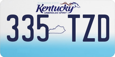 KY license plate 335TZD