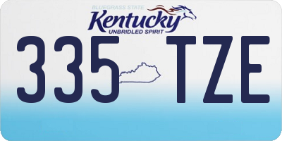 KY license plate 335TZE