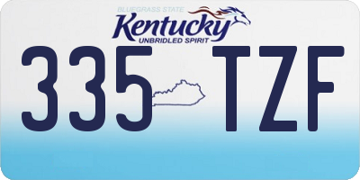 KY license plate 335TZF