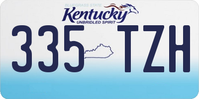 KY license plate 335TZH