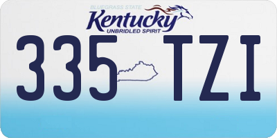 KY license plate 335TZI