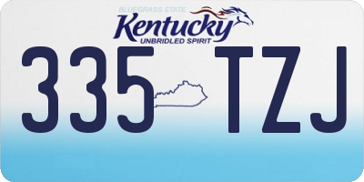 KY license plate 335TZJ