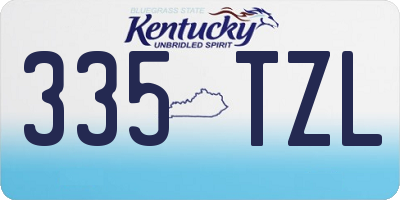 KY license plate 335TZL
