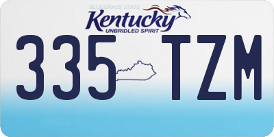 KY license plate 335TZM