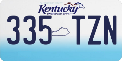 KY license plate 335TZN