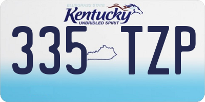 KY license plate 335TZP