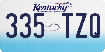 KY license plate 335TZQ