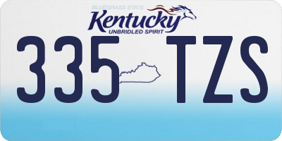 KY license plate 335TZS