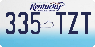 KY license plate 335TZT