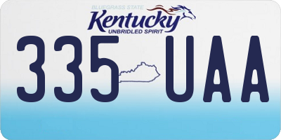 KY license plate 335UAA