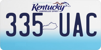 KY license plate 335UAC
