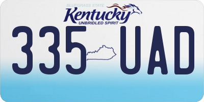 KY license plate 335UAD