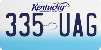 KY license plate 335UAG