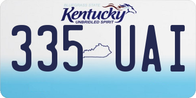 KY license plate 335UAI