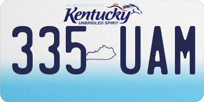 KY license plate 335UAM