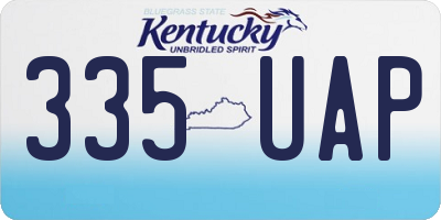 KY license plate 335UAP