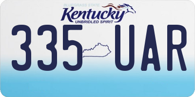 KY license plate 335UAR