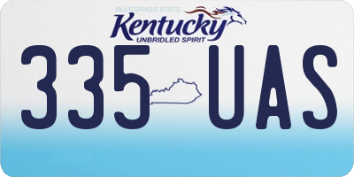 KY license plate 335UAS