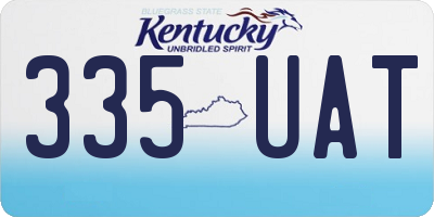 KY license plate 335UAT