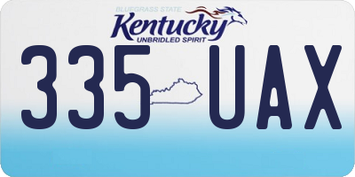 KY license plate 335UAX