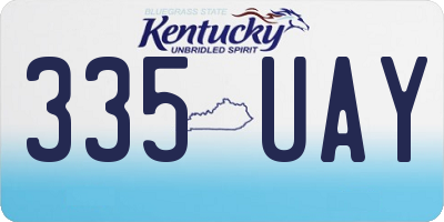 KY license plate 335UAY