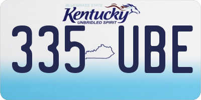 KY license plate 335UBE