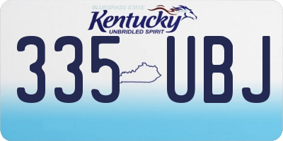 KY license plate 335UBJ