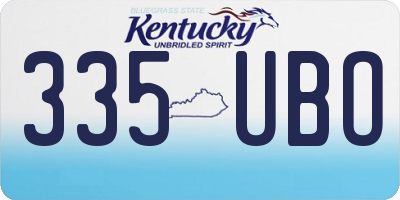 KY license plate 335UBO