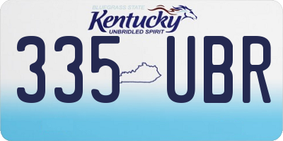 KY license plate 335UBR