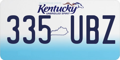 KY license plate 335UBZ