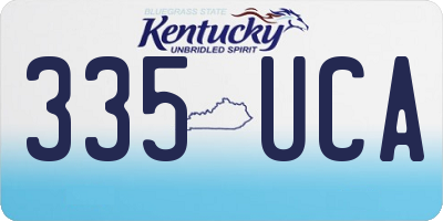 KY license plate 335UCA