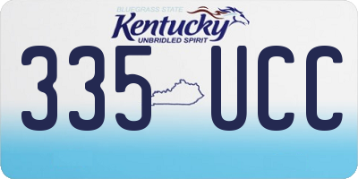 KY license plate 335UCC