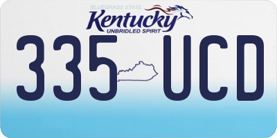 KY license plate 335UCD
