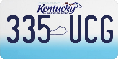 KY license plate 335UCG