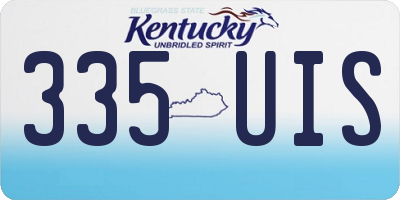 KY license plate 335UIS