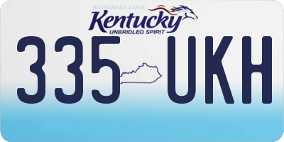 KY license plate 335UKH