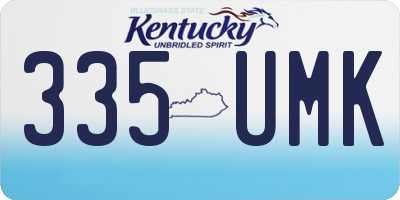 KY license plate 335UMK
