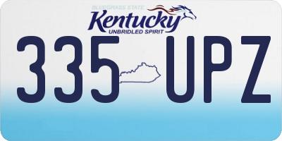 KY license plate 335UPZ