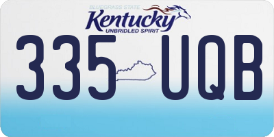 KY license plate 335UQB