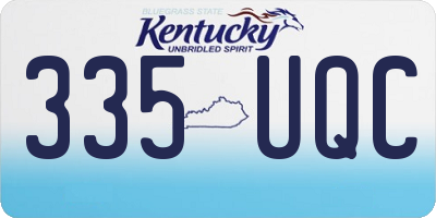 KY license plate 335UQC