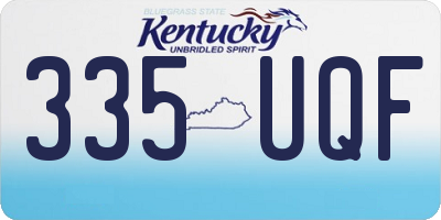 KY license plate 335UQF