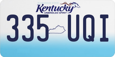 KY license plate 335UQI