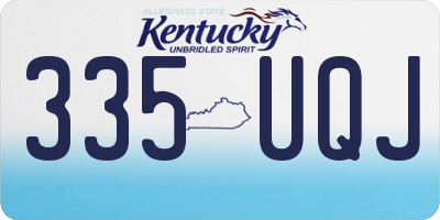 KY license plate 335UQJ