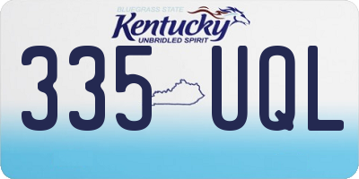 KY license plate 335UQL