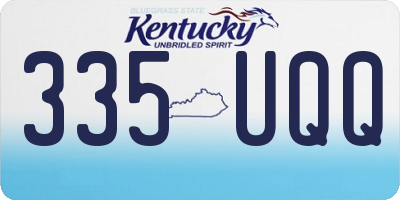 KY license plate 335UQQ