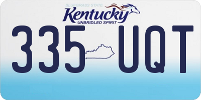 KY license plate 335UQT