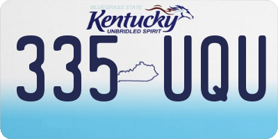 KY license plate 335UQU
